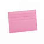Porte-cartes slim en cuir personnalisable - Rose