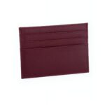 Porte-cartes slim en cuir personnalisable - Rouge vin