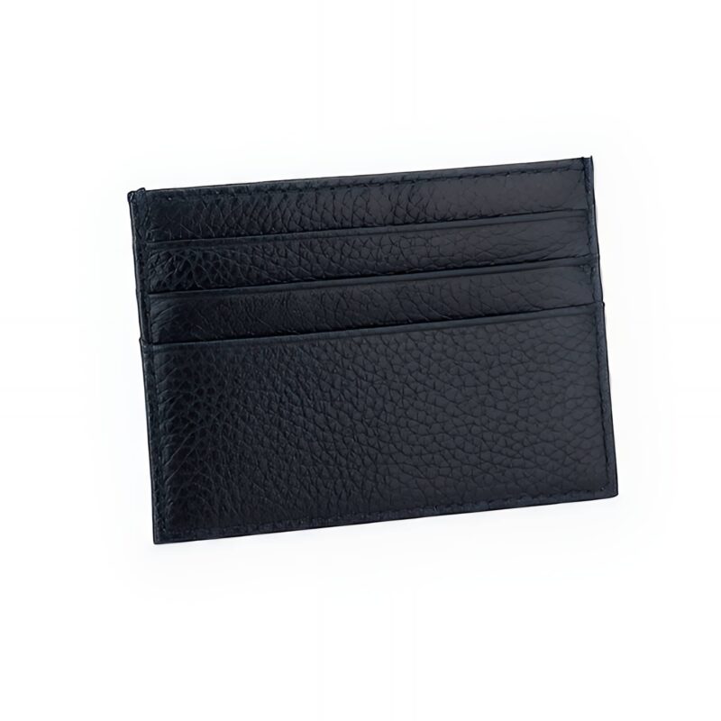Porte-cartes slim en cuir personnalisable - Bleu
