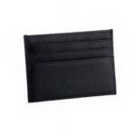 Porte-cartes slim en cuir personnalisable - Noir