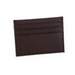 Porte-cartes slim en cuir personnalisable - café