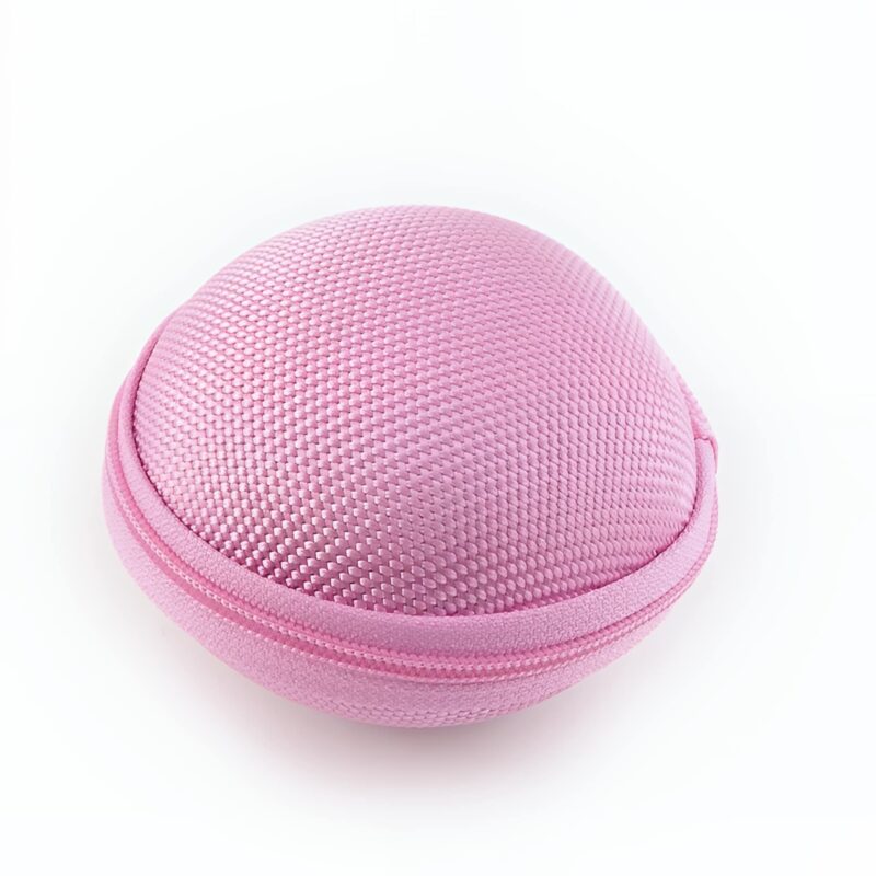 Bourse ronde zippée en cuir souple - Écrin à monnaie discret aux coloris raffinés - Rose