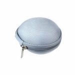 Bourse ronde zippée en cuir souple - Écrin à monnaie discret aux coloris raffinés - Gris