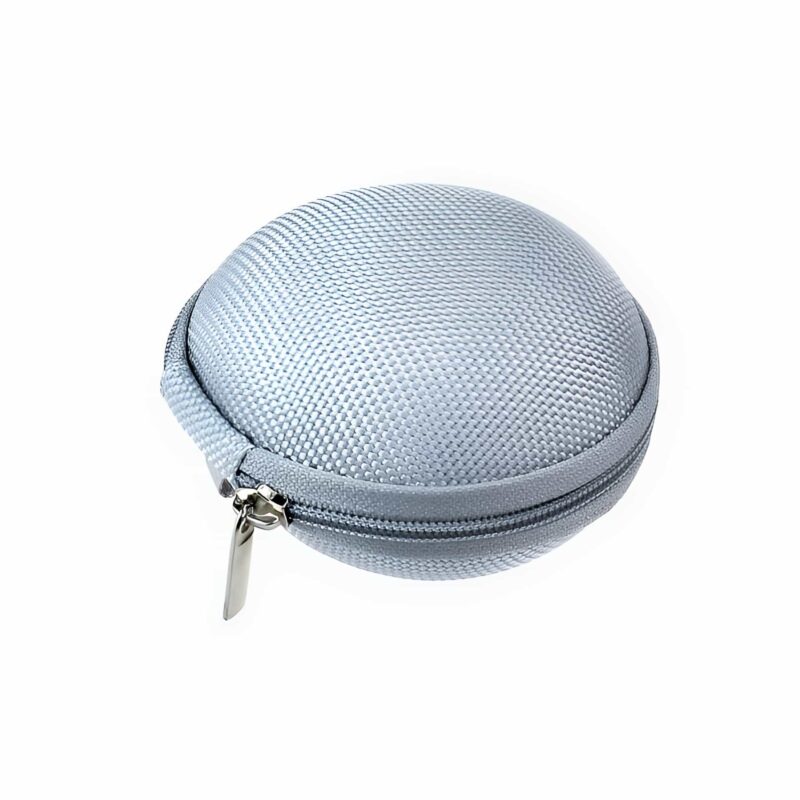 Bourse ronde zippée en cuir souple - Écrin à monnaie discret aux coloris raffinés - Gris