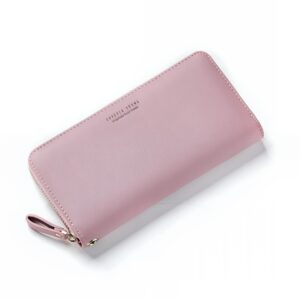 Portefeuille long élégance quotidienne - 12 emplacements cartes et poche zippée