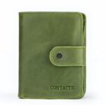 Portefeuille premium en cuir véritable avec protection RFID - L'élégance structurée - Vert