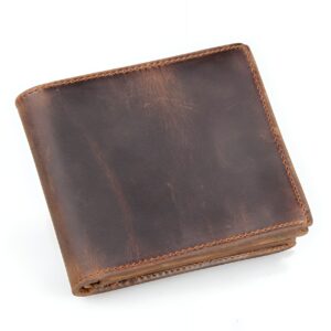 Portefeuille vintage en cuir de cheval - Élégance minimaliste aux multiples rangements