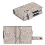 Porte-cartes sécurisé en aluminium - Écrin double RFID avec expulsion automatique - Gris serpent