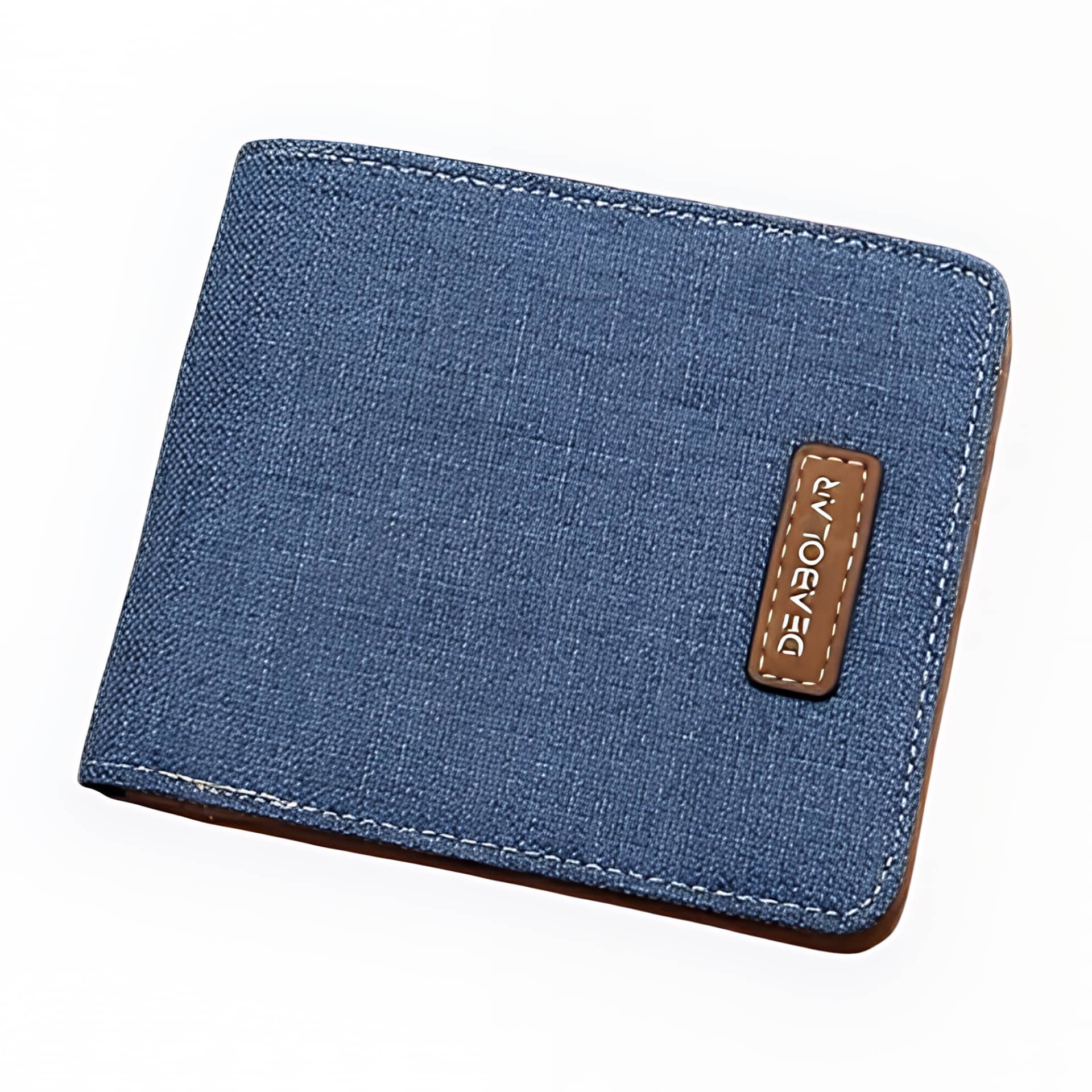 Portefeuille en toile effet jeans - Élégance vintage pour étudiante avec multiples rangements