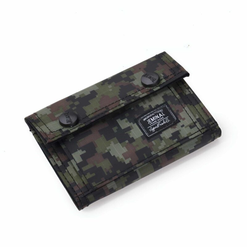 Portefeuille camouflage militaire avec pince à billets - Toile résistante et profil mince