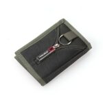 Portefeuille triptyque en nylon - Écrin imperméable pour cartes avec porte-clés intégré