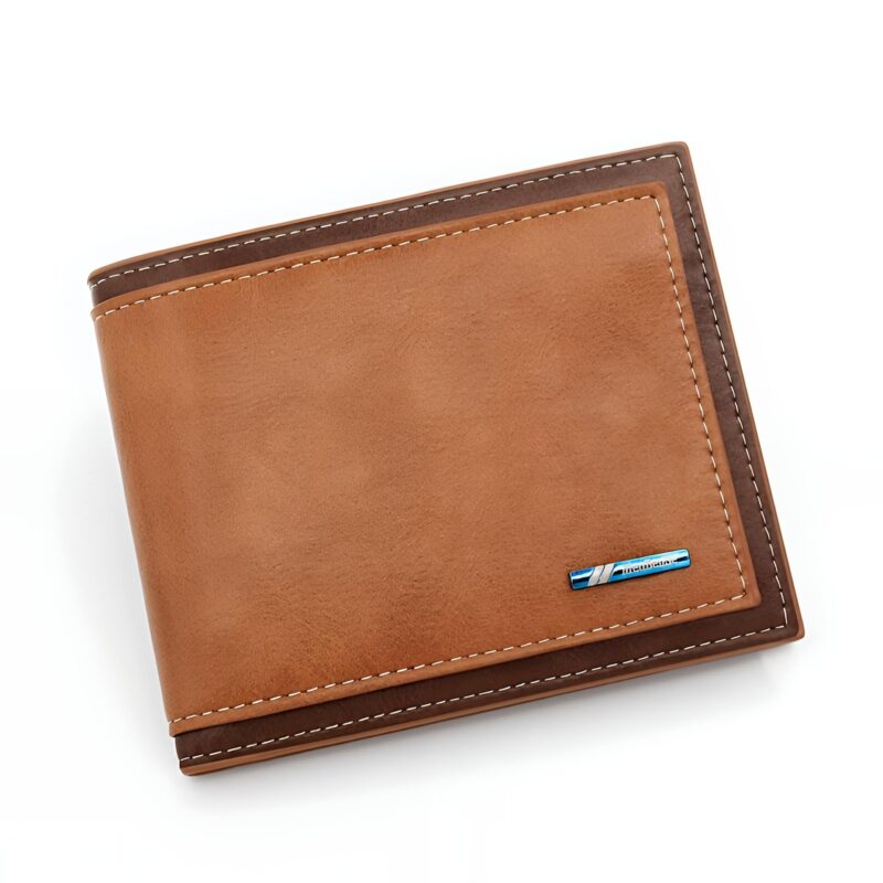 Portefeuille homme en simili cuir - L'écrin quotidien aux multiples rangements élégants - Marron