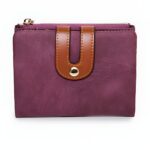 Portefeuille féminin compact en simili cuir - 8 compartiments et fermoir élégant