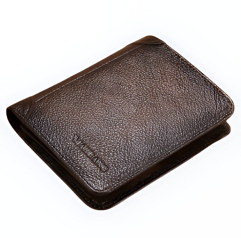 Portefeuille homme cuir vintage à trois volets - Élégance patinée pour l'essentiel - Marron zippé