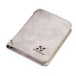 Portefeuille homme trivolets en simili cuir - Élégance vintage et rangements multiples - Gris