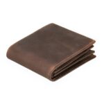 Portefeuille compact en cuir tanné écologique - Protection RFID et élégance vintage