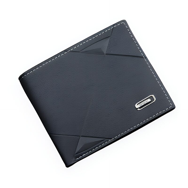Portefeuille homme raffiné en cuir PU - Élégance discrète et rangements multiples 12x10cm