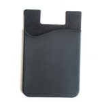 Porte-cartes adhésif en silicone - Écrin souple pour smartphone aux lignes féeriques - Noir