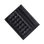 Porte-cartes tressé en similicuir - Noir