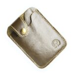 Porte-cartes minimaliste en cuir véritable - Finesse et sécurité à bouton pression - Vert