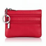Porte-monnaie compact avec porte-clés intégré - Rouge