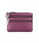 Porte-monnaie compact avec porte-clés intégré - Violet