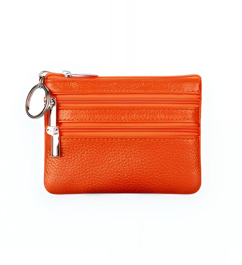 Porte-monnaie compact avec porte-clés intégré - Orange