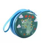 Porte-monnaie enfant dinosaure - Écrin ludique pour premiers trésors - Bleu