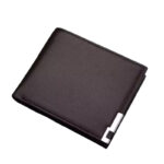 Portefeuille personnalisable - Portefeuille homme en simili cuir avec bordure métallique - Marron