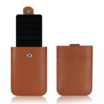 Porte-cartes élégance avec tirette intuitive - Rangement compact en simili cuir
